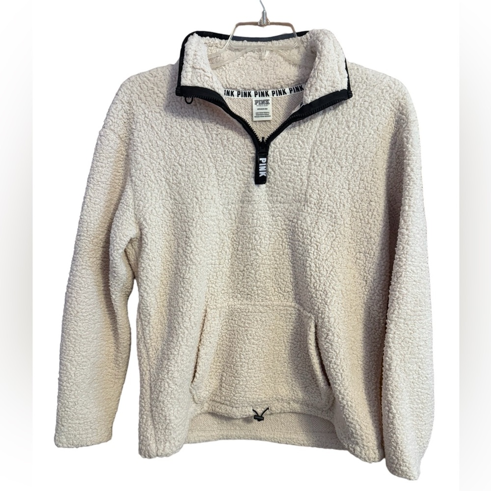 Victorias Secret PINK White/Cream Sherpa Jacket Size S